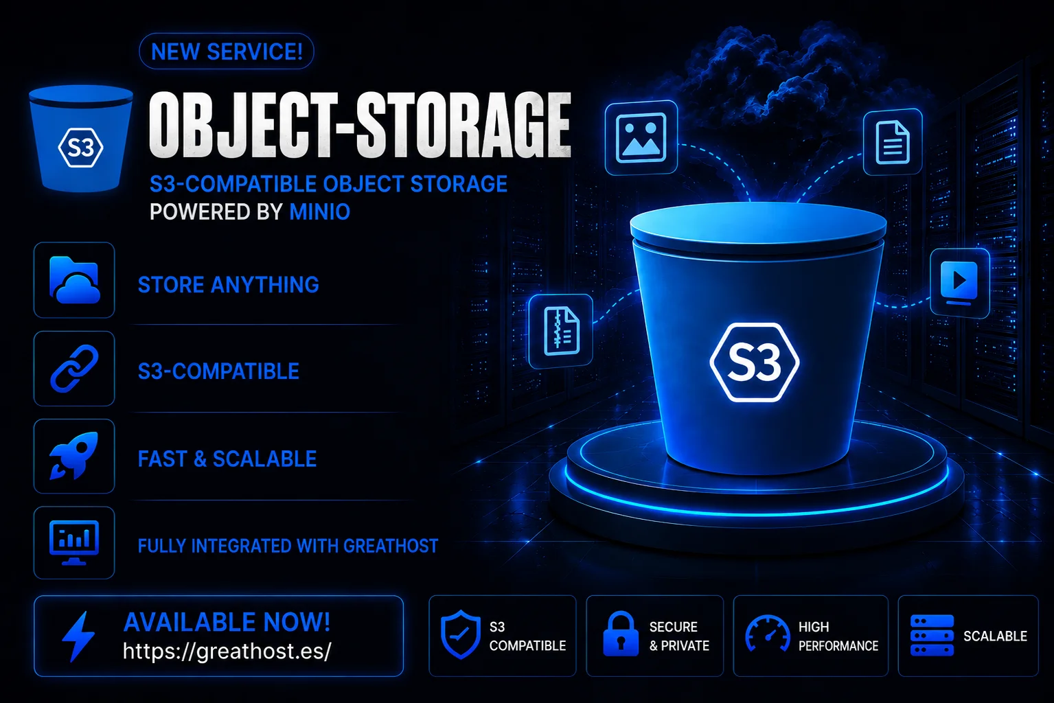 Object Storage is now available on GreatHost
