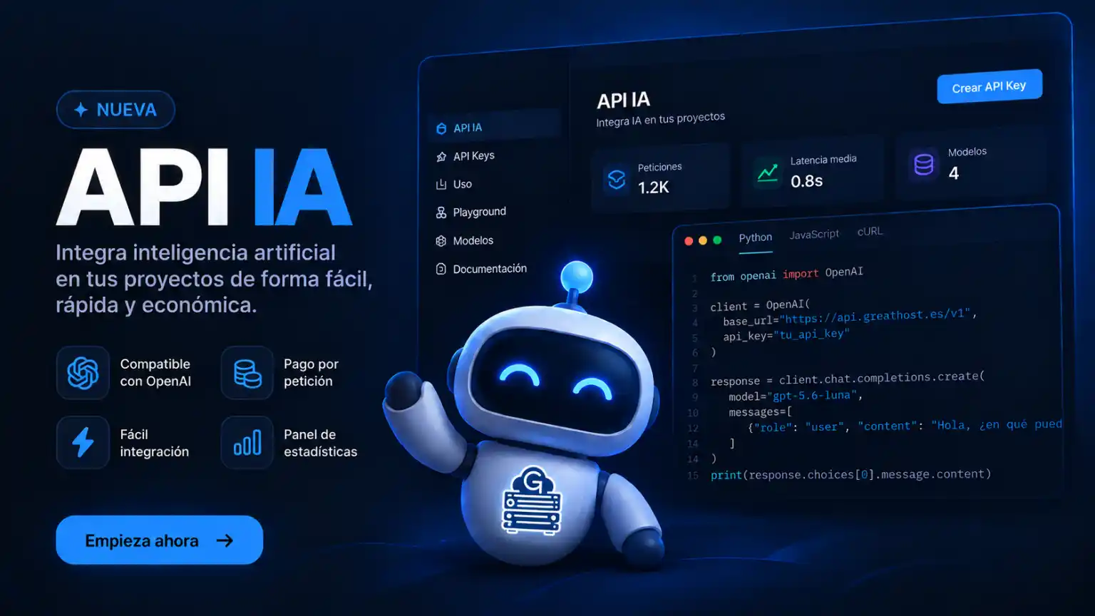 🤖🚀 Introducing GreatHost AI API – Integrate AI Into Your Projects!